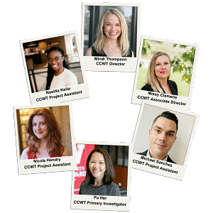 Image of team, including Dr. Mindi Thompson, Missy Clemens, Michael Sanchez, Pa Her, Nicole Hendry, and Nasitta Keita